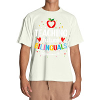 Teaching Future Bilinguals   Spanish Teachers Back To School T Shirt Urban Heavy T-shirt | Artistshot