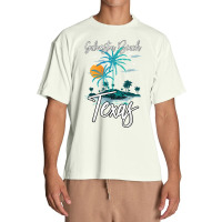 Family Vacation Retro Sunset Texas Galveston Beach Urban Heavy T-shirt | Artistshot