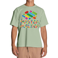 Master Builder Blocks Building Brick Builder Kids Funny Urban Heavy T-shirt | Artistshot