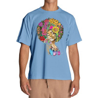 Afro Women Flowers Butterfly Latina African American Melanin Urban Heavy T-shirt | Artistshot