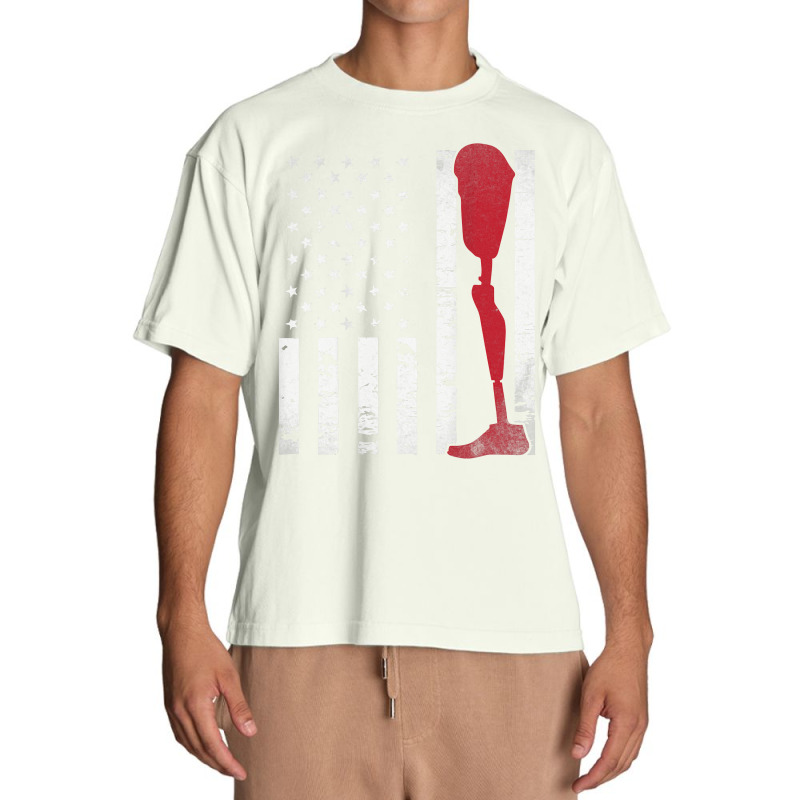 Amputee Patriotic Prosthetic Leg Flag Urban Heavy T-shirt by Graham Sanchez | Artistshot