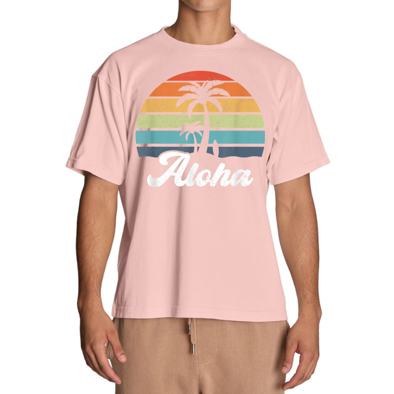 Aloha Hawaii Hawaiian Island Shirt Palm Beach Surfboard Surf T Shirt Urban Heavy T-shirt by cm-arts | Artistshot