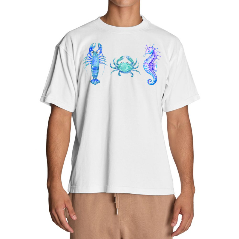 Crustaceancore Ocean Blush Crustacean Lobster Crab Seahorse Urban Heavy T-shirt | Artistshot