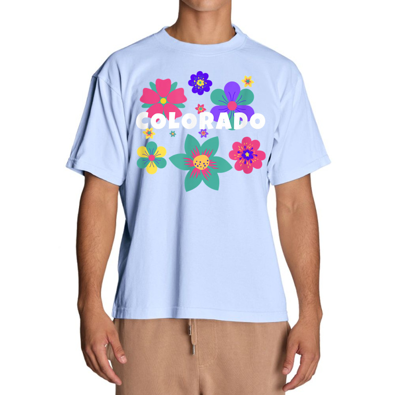 Floral Overlay Colorado Souvenir Tee Flowers For Women Kids T Shirt Urban Heavy T-shirt by cm-arts | Artistshot