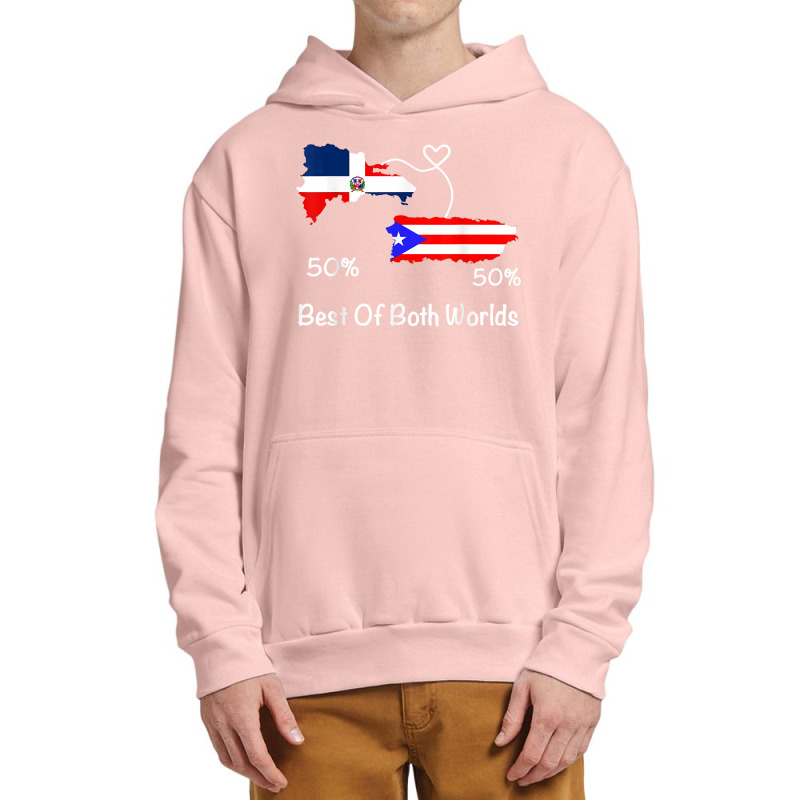 Half Puerto Rican Half Dominican Flag Map Combined Pr Rd T Shirt Urban Pullover Hoodie by cm-arts | Artistshot