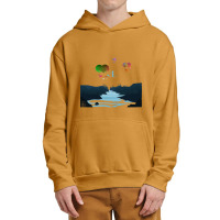 Steampunk T  Shirt Steampunk Balloon Ship Sailing Over The Land T  Shi Urban Pullover Hoodie | Artistshot