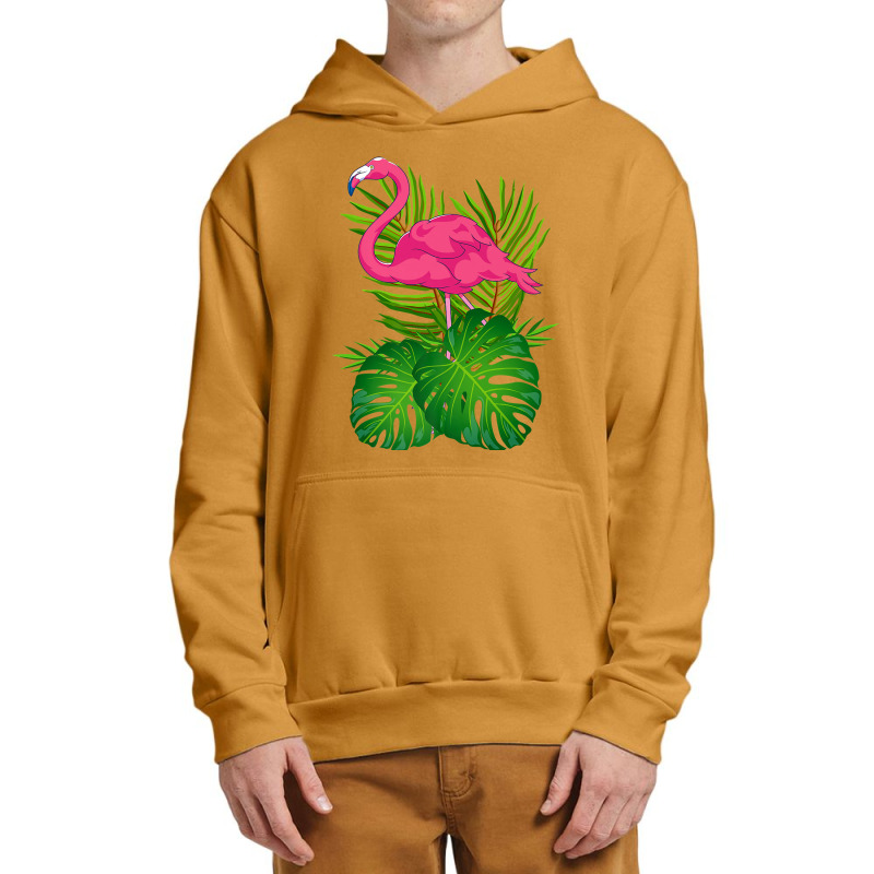 Wildlife Tropical Animal Exotic Bird Lover Pink Flamingo Premium T Shi Urban Pullover Hoodie by cm-arts | Artistshot