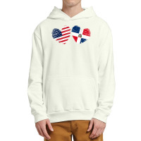 Usa Dominican Republic Flag Heart Dominican American T Shirt Urban Pullover Hoodie | Artistshot