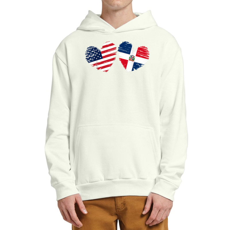 Usa Dominican Republic Flag Heart Dominican American T Shirt Urban Pullover Hoodie by nurselrveigelcci | Artistshot