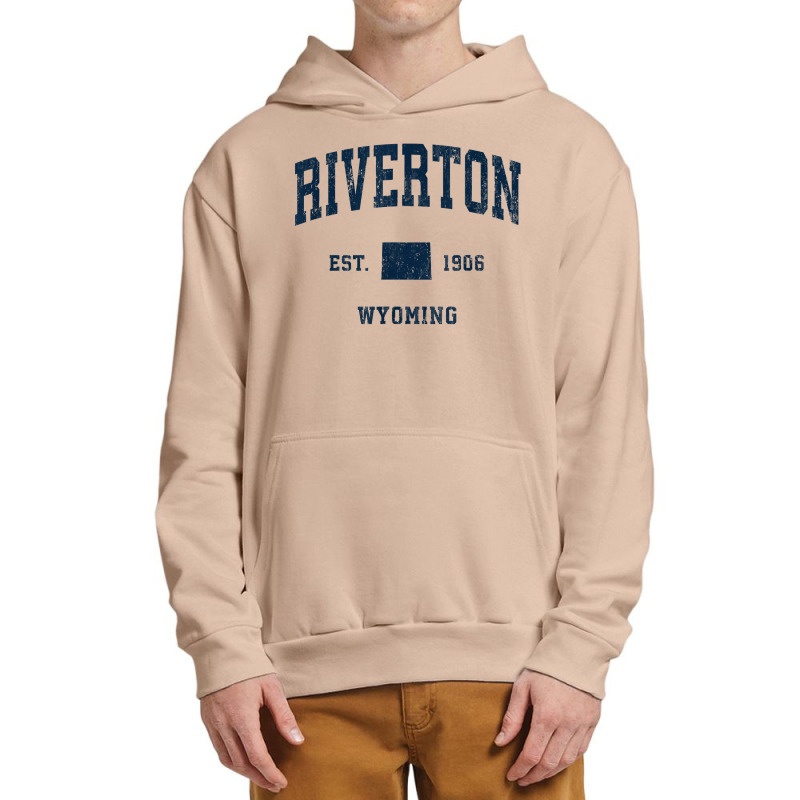 Riverton Wyoming Wy Vintage Athletic Navy Sports Design T Shirt Urban Pullover Hoodie | Artistshot