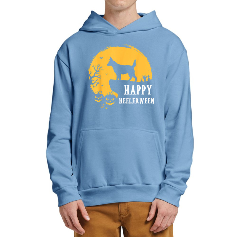 Australian Cattle Dog Full Moon Red Blue Heeler Halloween Urban Pullover Hoodie by Newest | Artistshot