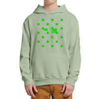 Clover Green Checkered Pattern T  Shirt1450 Urban Pullover Hoodie | Artistshot