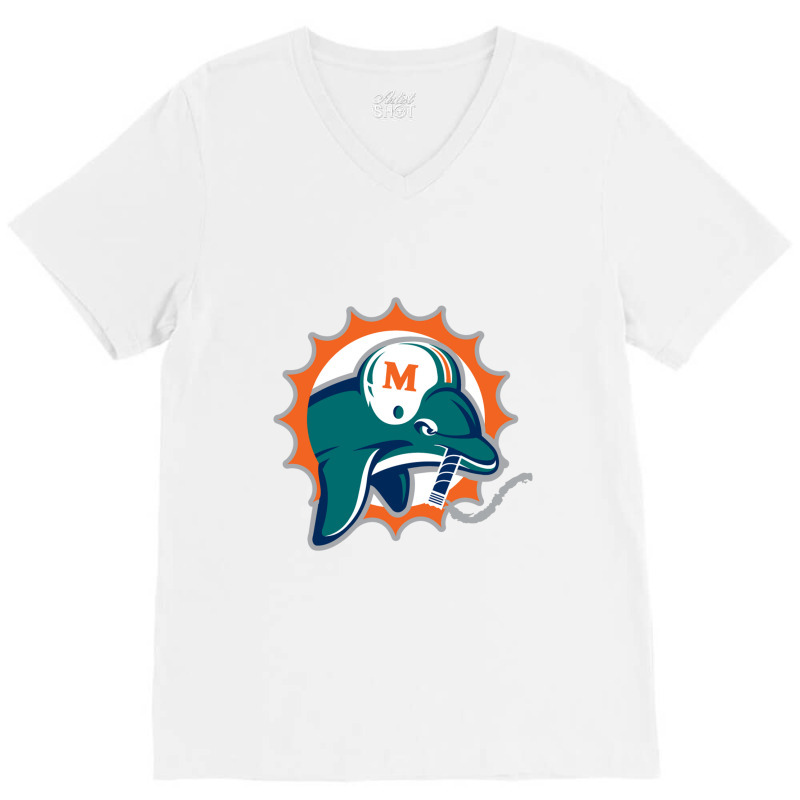 Dolphins Speed V-neck Tee | Artistshot