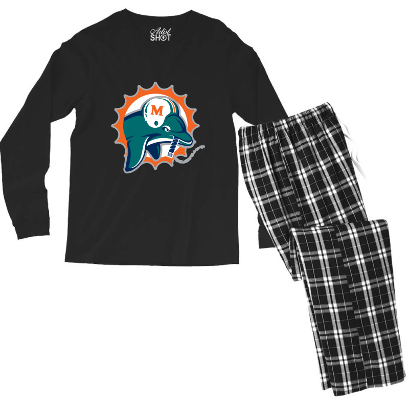 Dolphins Speed Men's Long Sleeve Pajama Set | Artistshot