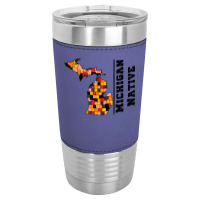 Love Raised Born State Michigan Native T Shirt Leatherette Tumbler | Artistshot