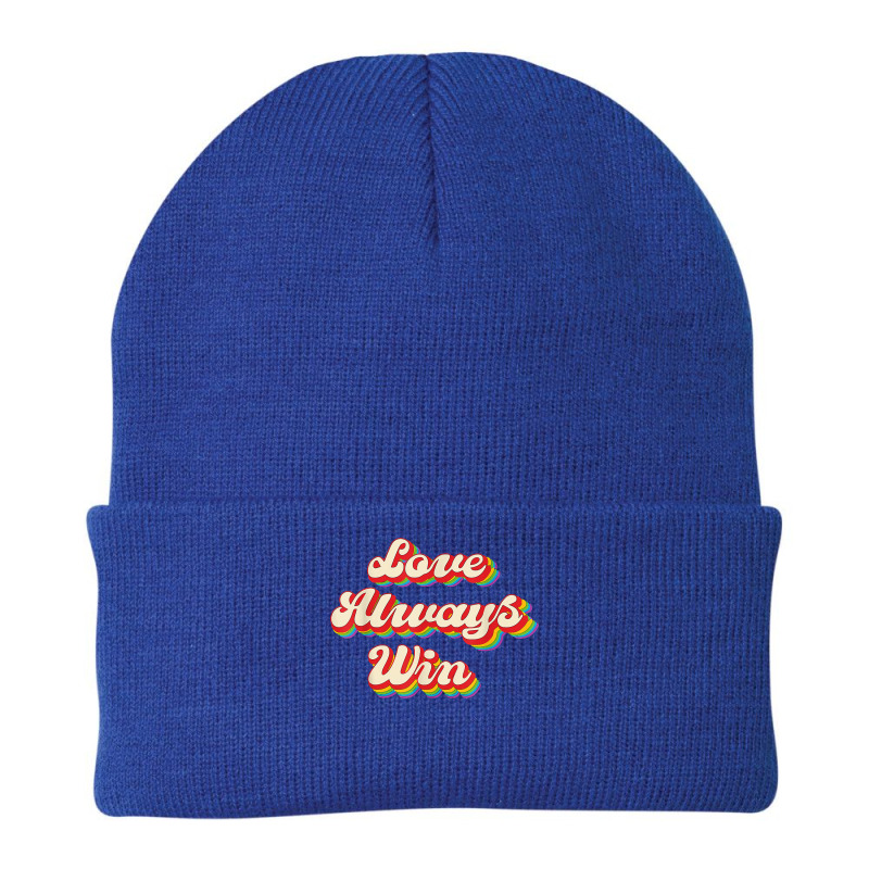 Love Always Win Lgbt Gay Lesbian Pride Flag Coming Out Day T Shirt Beanie | Artistshot