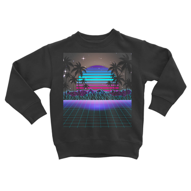 Synthwave T  Shirt Fascinating Dusk Retrowave T  Shirt Toddler Sweatshirt by gruesomeseal | Artistshot