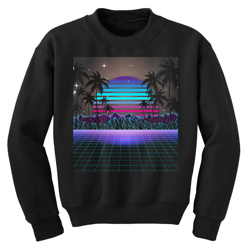 Synthwave T  Shirt Fascinating Dusk Retrowave T  Shirt Youth Sweatshirt by gruesomeseal | Artistshot