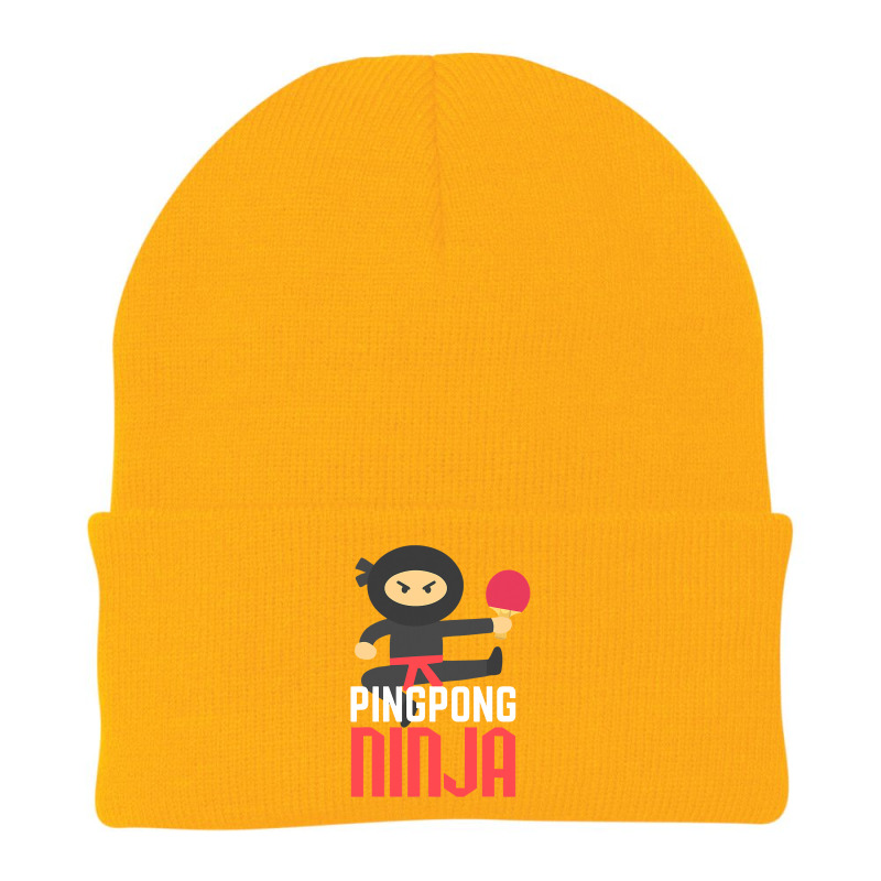 Funny Ping Pong Ninja Shirt Table Tennis T Shirt Beanie by bakien89 | Artistshot