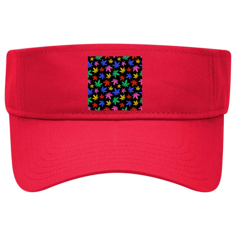 Colorful Marijuana Visor hat by Cosby | Artistshot