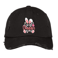 Vegan Design T  Shirt Bunny Ears I'm The Vegan Bunny Matching Easter V Vintage Cap | Artistshot