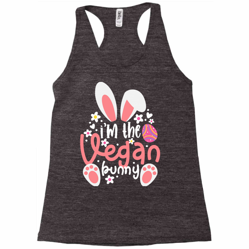 Vegan Design T  Shirt Bunny Ears I'm The Vegan Bunny Matching Easter V Racerback Tank by alexandrea99751 | Artistshot