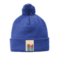 Aesthetic Vector Skyline Graphic Design Pom Pom Beanie | Artistshot