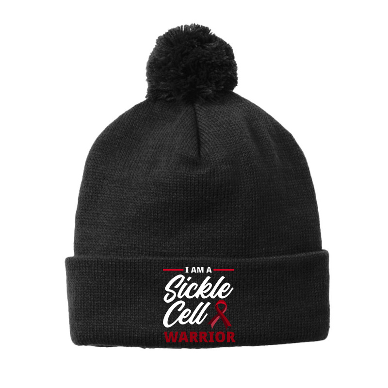 I'm A Sickle Cell Warrior Sickle Cell Anemia Awareness Pom Pom Beanie by suvukana | Artistshot