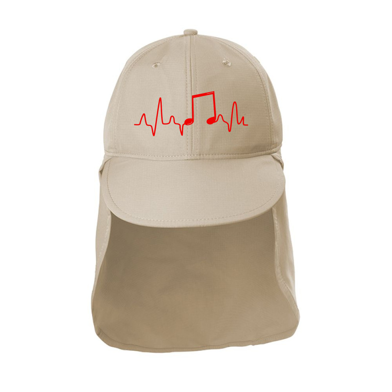 Music Note Heartbeat Sun Shade Cap by Ataya | Artistshot