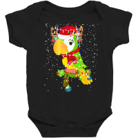 Funny Christmas Gift For Cat Lover T  Shirt Santa Parrot Gorgeous Rein Baby Bodysuit | Artistshot