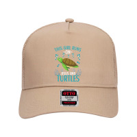 This Girl Runs On Jesus And Turtles Cute Sea Turtle Quote Mesh Back Trucker Hat | Artistshot