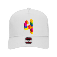 Kids 4 Year Old Building Blocks Birthday Bricks 4th Gift Mesh Back Trucker Hat | Artistshot