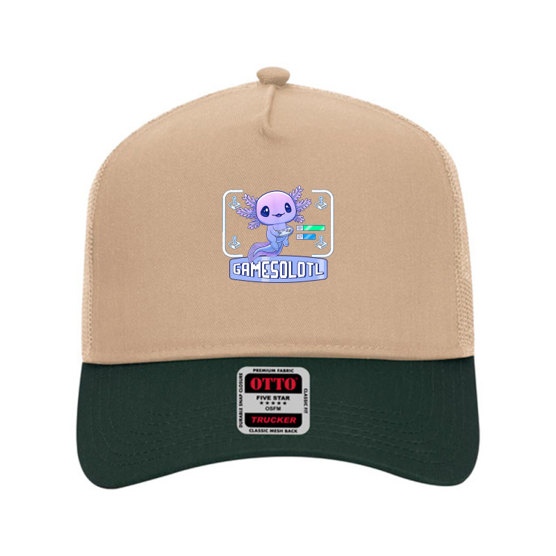 Axolotl Cute Axolotl Lover Gaming Gamesalotl Video Gamer Boys 64 Mesh Back Trucker Hat by circularflap | Artistshot