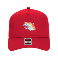 Nihilism Means Nothing To Me, Vintage Style Faded Rainbow Design Mesh Back Trucker Hat | Artistshot