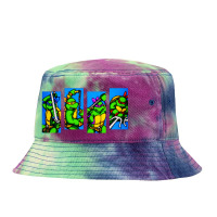 Arcade Turtles Tie Dyed Bucket Hat | Artistshot