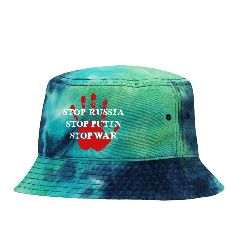 Stop Russia Stop Putin Stop War Tie Dyed Bucket Hat by Agus w | Artistshot