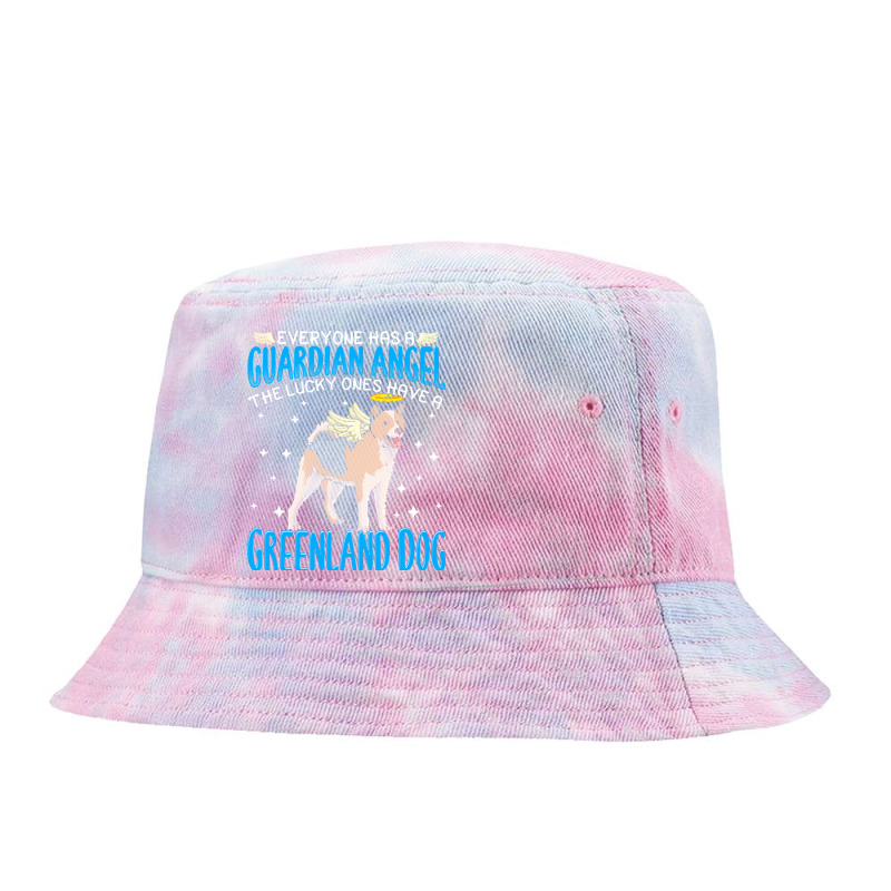 Greenland Dog T  Shirt Greenland Dog With Guardian Angel T  Shirt Tie Dyed Bucket Hat | Artistshot