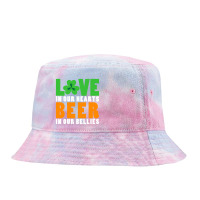 St Patricks Day Party Love In Our Hearts Beer In Our Bellies Tie Dyed Bucket Hat | Artistshot