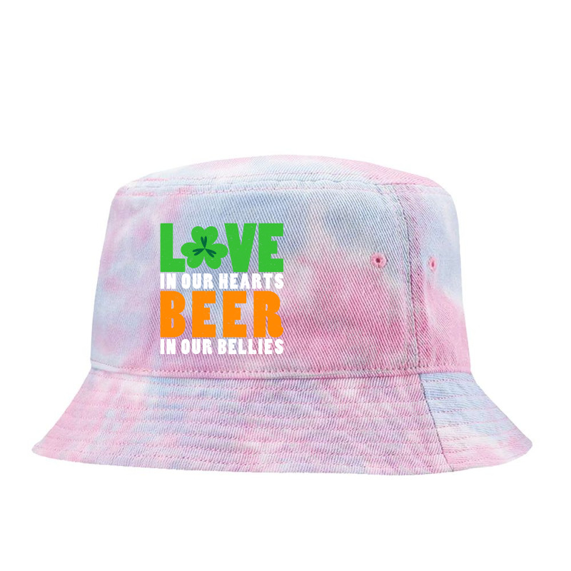 St Patricks Day Party Love In Our Hearts Beer In Our Bellies Tie Dyed Bucket Hat | Artistshot