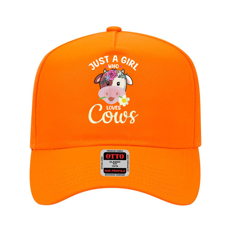 Funny Just A Girl Who Loves Cows Cow Farmer Farm Women Adjustable Baseball Cap by MadisonDesign | Artistshot