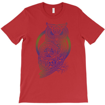 Celtic Owl Slim Fit T Shirt T-shirt Designed By Herman Suherman