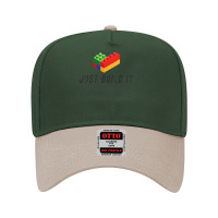 Just Build It Blocks Bricks Building Blocks Toy T Shirt Adjustable Baseball Cap | Artistshot