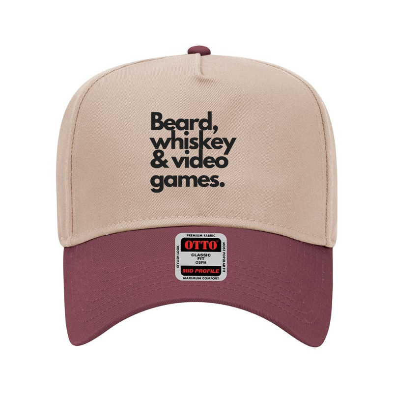 Beard, Whiskey   Video Games  Manly Whiskey Drinker Adjustable Baseball Cap | Artistshot