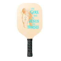 Christian This Girl Runs On Jesus   Horses Equestrian Rider Pickleball Paddle | Artistshot