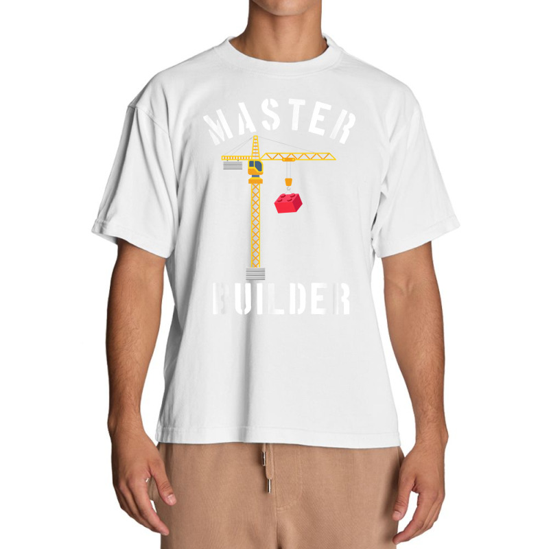 Master Builder Engineer Construction Building Blocks Bricks Urban Heavy T-shirt | Artistshot