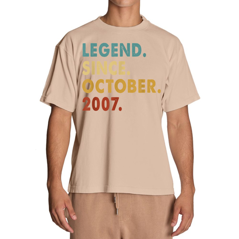 15 Years Old Gifts 15th Birthday Legend Since October 2007 Urban Heavy T-shirt | Artistshot