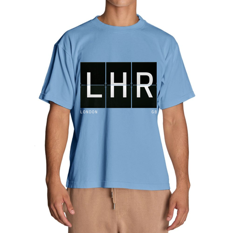 Lhr London Gb Uk Retro World Travel Gift Airport Code Premium T Shirt Urban Heavy T-shirt | Artistshot