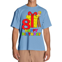 Kids 8 Years Old 8th Birthday Construction Worker Boy Children's Birth Urban Heavy T-shirt | Artistshot