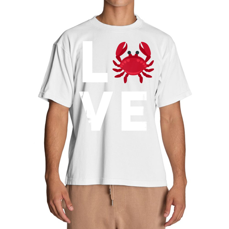 I Love Crabs Cute Crab Lover Crustacean Seafood Crab Urban Heavy T-shirt | Artistshot