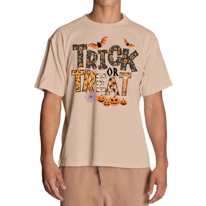 Trick Or Treat T  Shirt Funny Trick Or Treat Cute Halloween Pumpkin Co Urban Heavy T-shirt | Artistshot